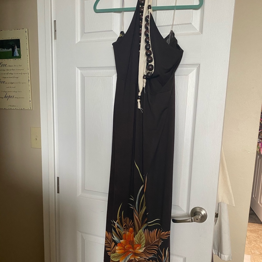 By Francine brown maxi dress with beads
